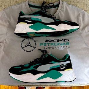 Puma RS-X men’s sneakers and shirt (Mercedes Amg)